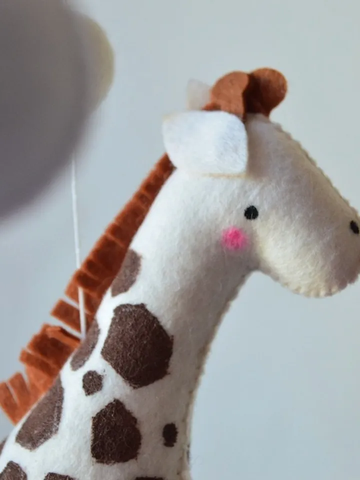 Safari baby mobile, decor Jungle animals, handmade crib mobile