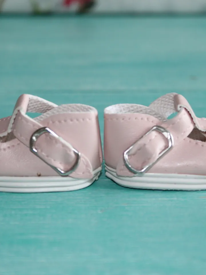 wellie wisher shoes - Brown sandals with a strap for Wellie Whisher, Paola Reina - 5cm doll shoes