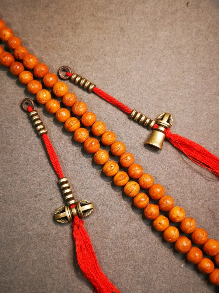 Gandhanra Handmade Tibetan Buddhist Mala Counters,Prayer Bead Counters,with Dorje and Vajra Pendant,Made of Brass
