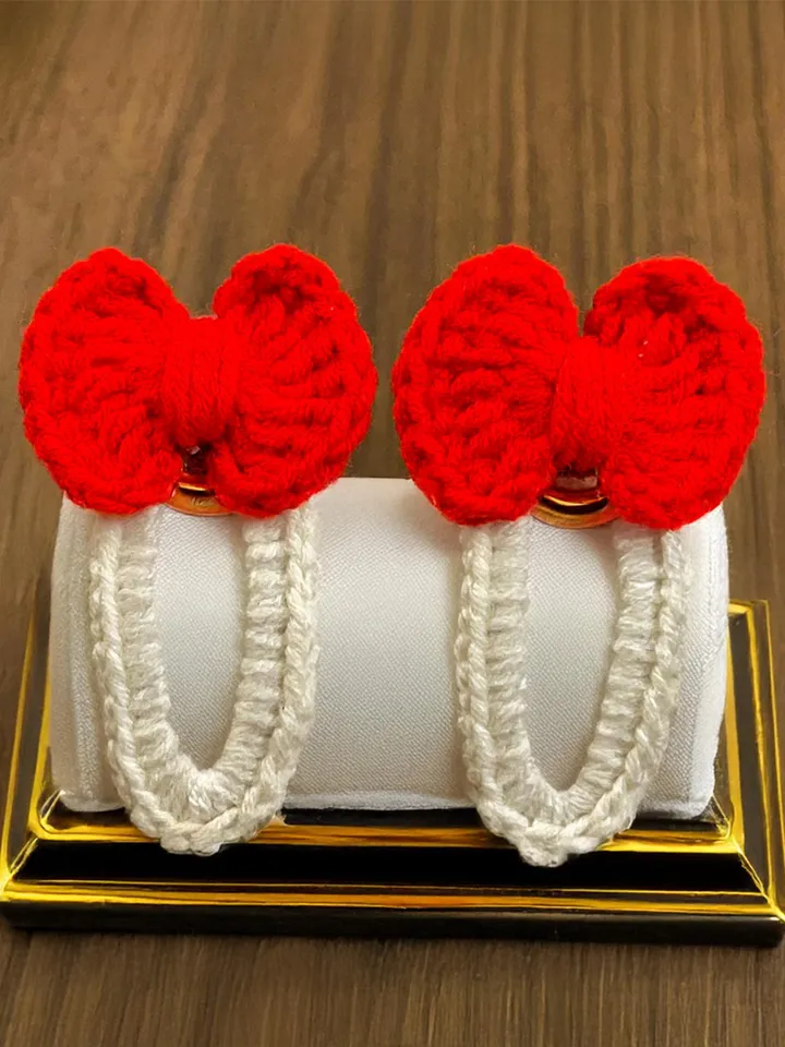 Crochet Bow Hair Clip Pattern, Scalloped Edge Bow Applique PDF, DIY Snap Clip Cover, Cute Decorative Hairpin, Handmade Accessory