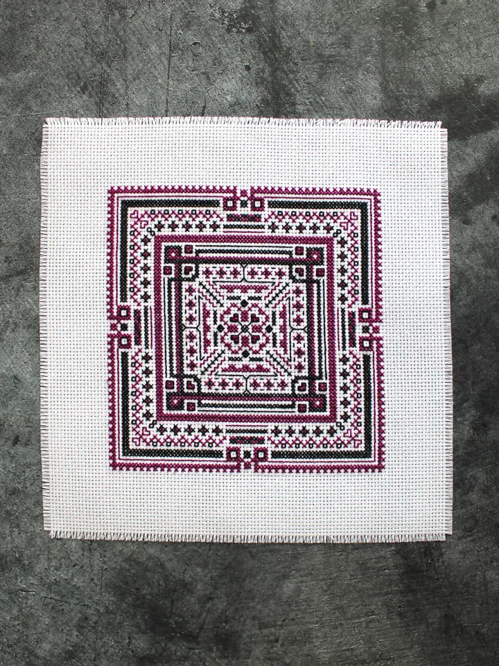 Cross stitch pattern Simple geometry, easy cross stitch chart PDF