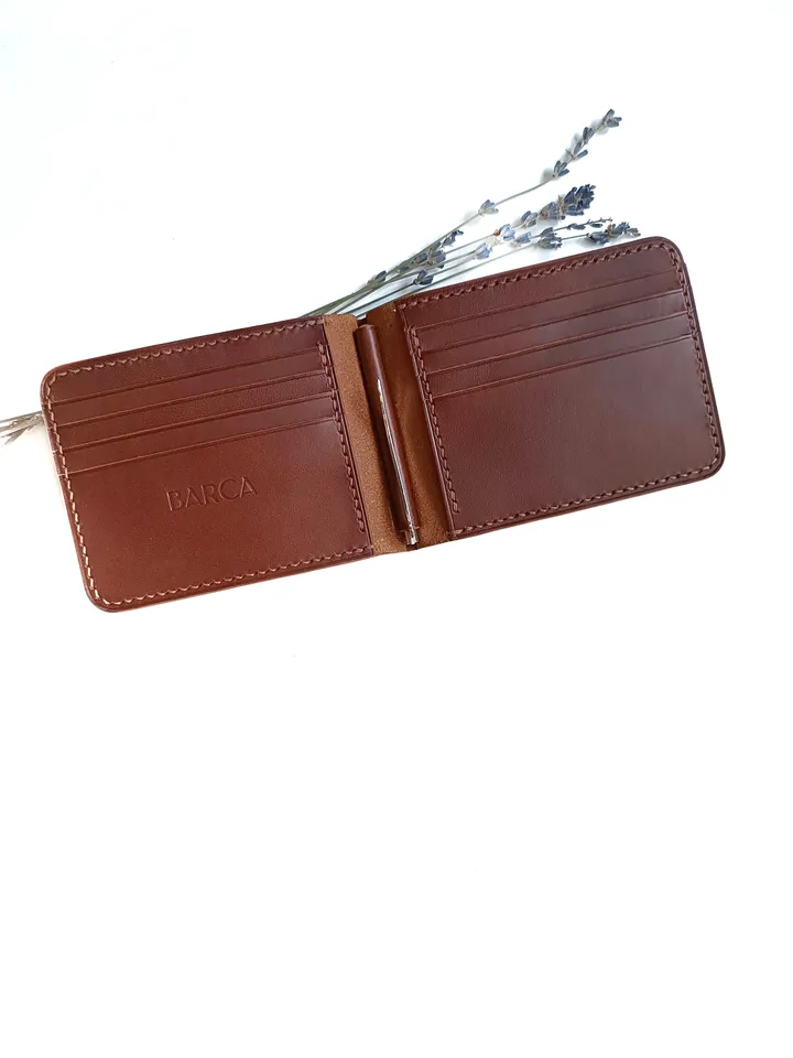 PDF Pattern of a wallet with a money clip and external coin holder - Pattern of a leather wallet - Download PDF