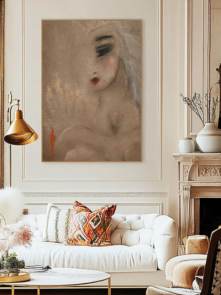 Mermaid Digital file for art print from my original pastel drawing