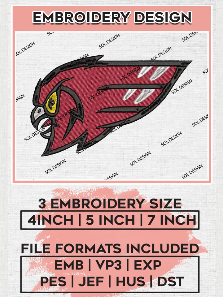 NCAA Temple Owls Team Head Mascot Logo Embroidery Design Files, NCAA Temple Owls Machine Embroidery, NCAA Teams, 3 sizes, NCAA Machine embroidery designs, Digital Download
