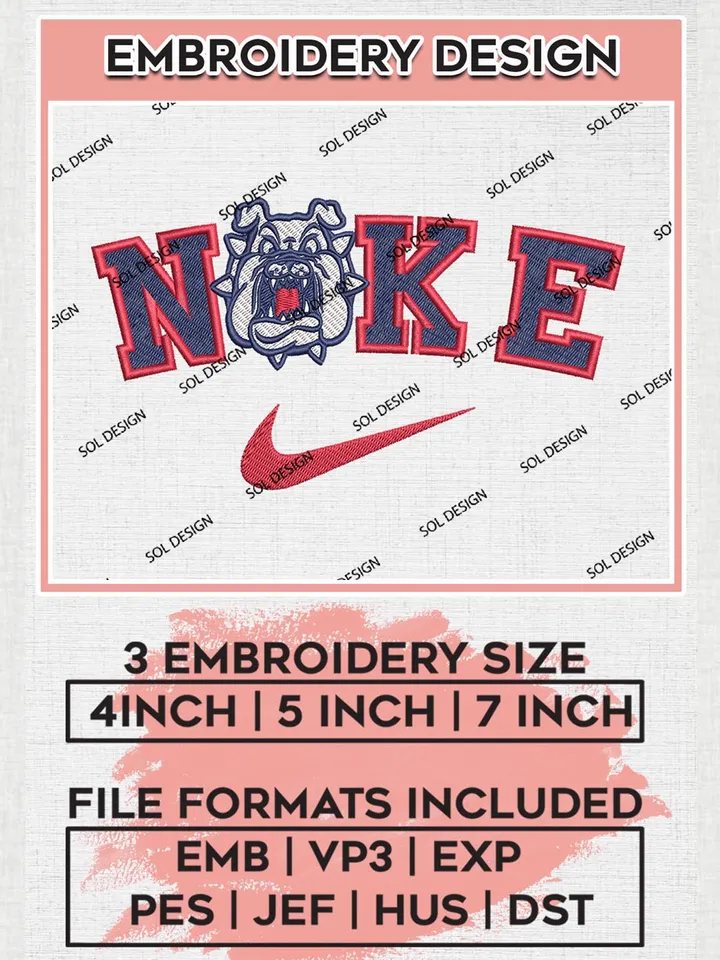 Nike Fresno State Bulldogs Machine Embroidery Design, NCAA Fresno State Bulldogs Embroidery Design Design files, NCAA Embroidery Designs, NCAA Machine Embroidery Designs, Digital Download