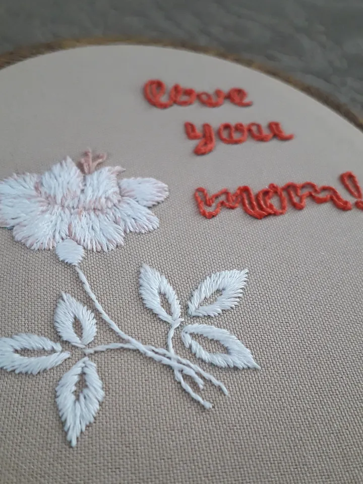 Flower for mom pattern pdf embroidery, Easy embroidery DIY
