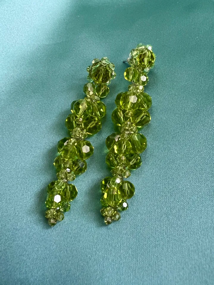 Cluster Drip Beaded Earrings