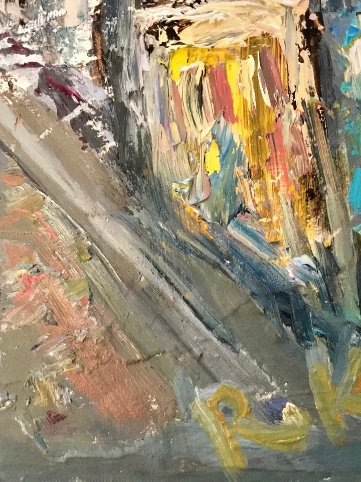 New York original textured oil painting on stretched canvas,cityscape wall art,world capitals original art,Times Square,USA painting.