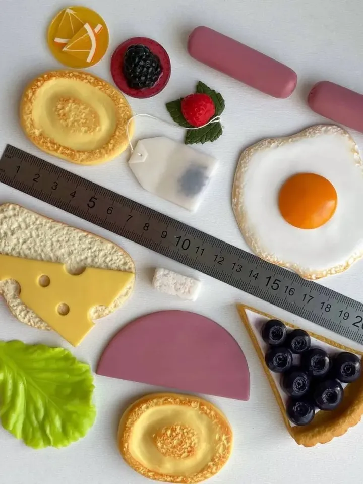 Toy Food Set of Products for Children's Kitchen Breakfast with Pancakes 16 toys