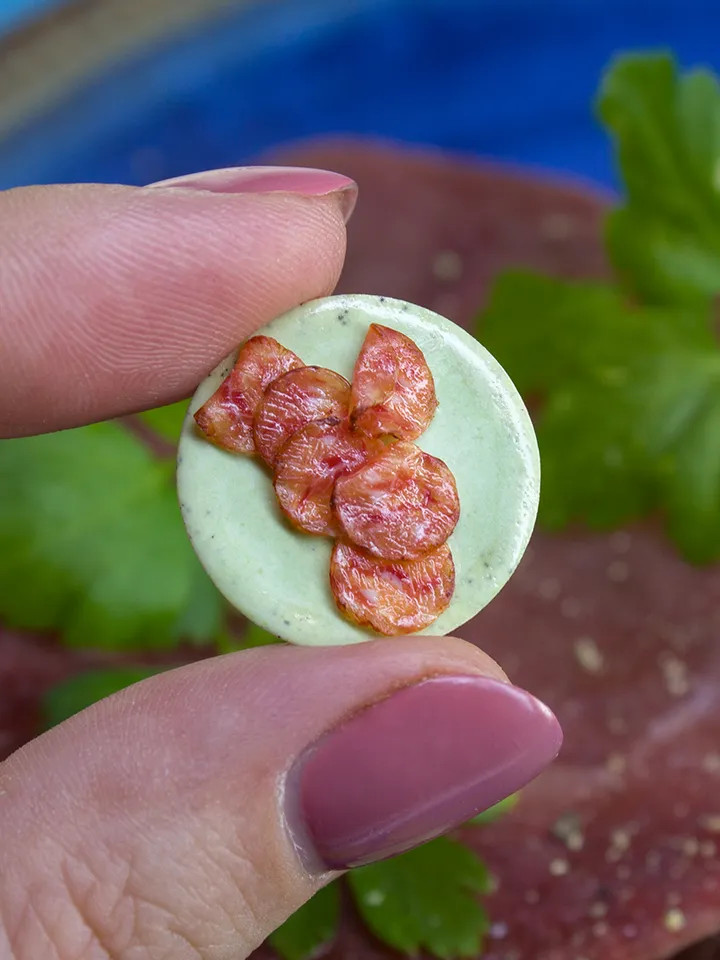 TUTORIAL Miniature turkey dry salami with polymer clay