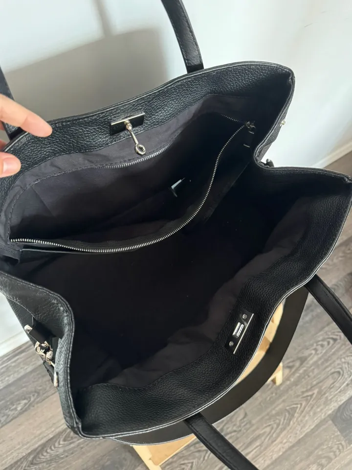 Genuine leather black classy designer women bag | everyday purse | elegant bag