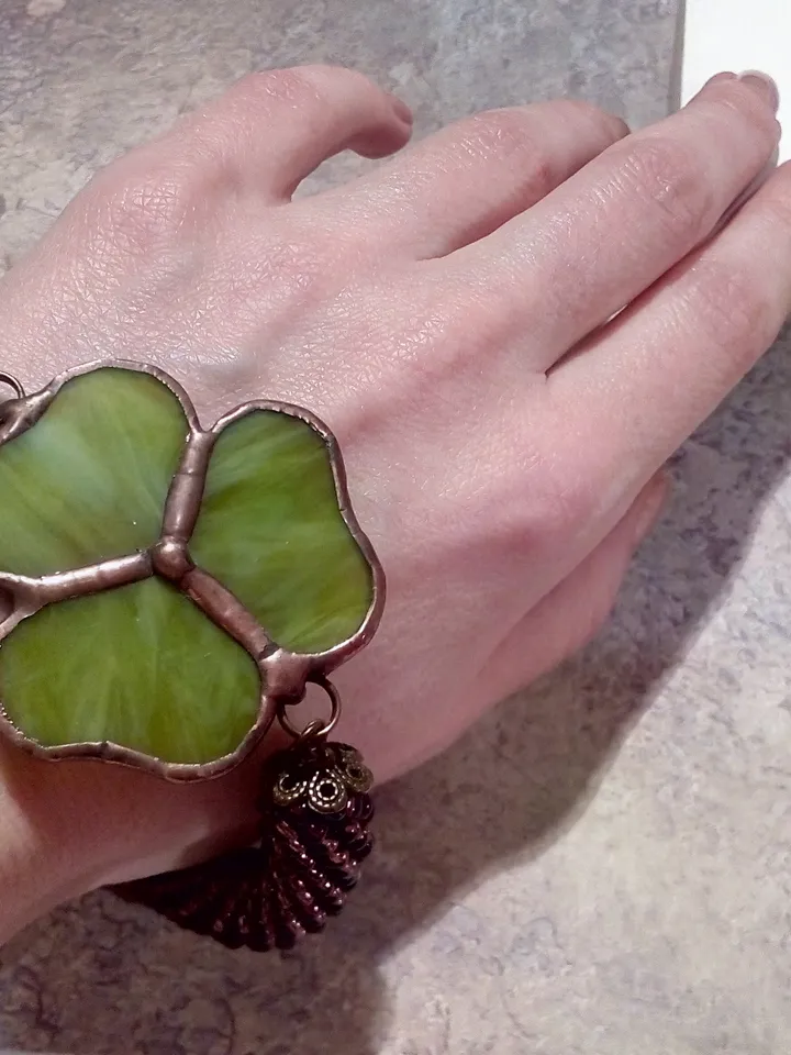 Shamrock bracelet, st patricksday, Clover leaf, trefoil, St Patricks clover, 3 leaf clover, Irish bracelet, st patrick