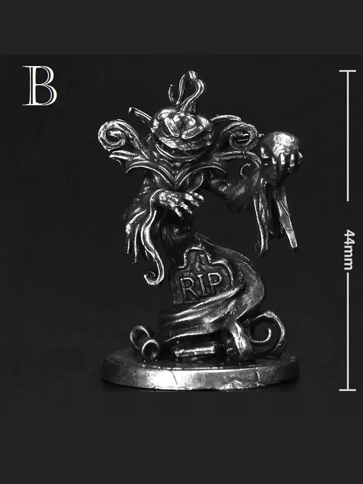 Pumpkin Death Reaper - Grim Warriors, copper miniatures, tabletop wargaming fantasy miniature figures.
