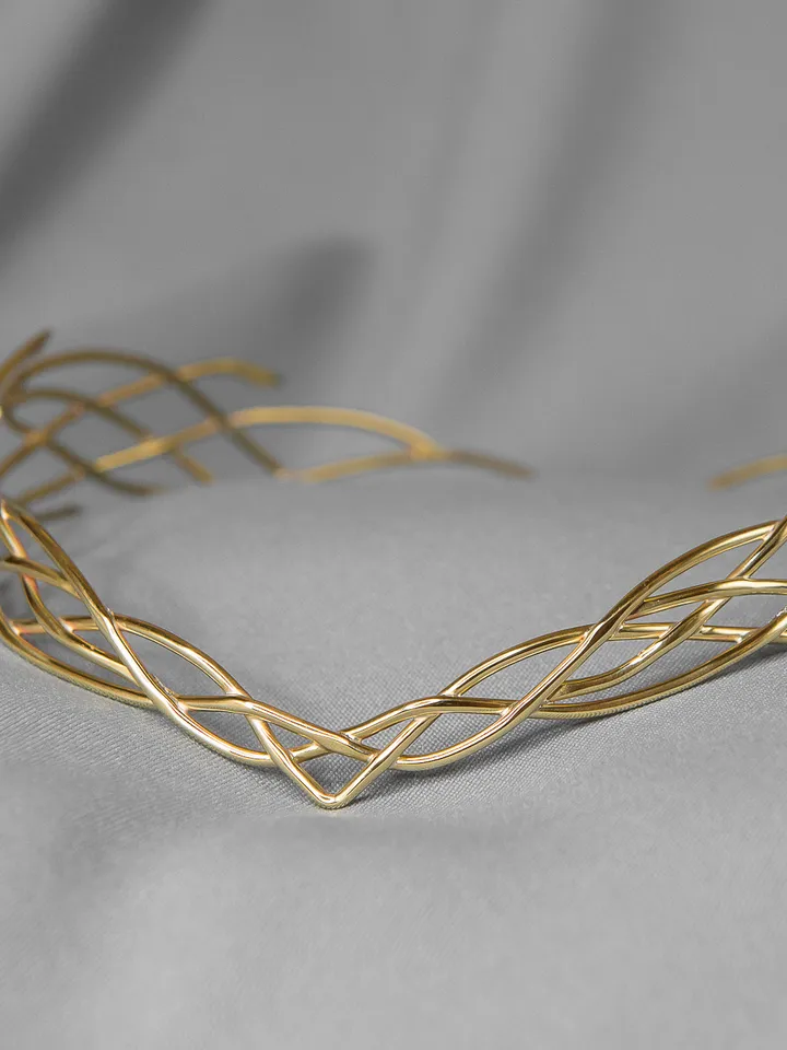 Wedding diadem Bridal Elven Tiara Elven bridal hair vine Wedding Headpiece bridal headband fantasy fairy Tiara Alise