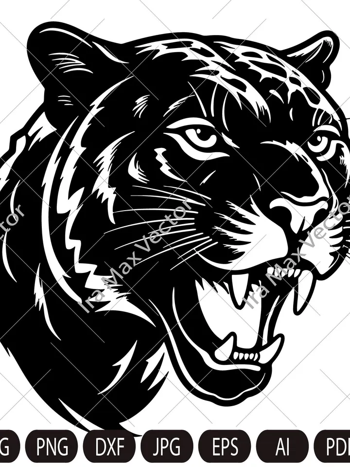 Panther Face svg / Panther Head svg / Panther svg / Panther Mascot svg / Panther Head / Panther Printable / Panther logo/ INSTANT DOWNLOAD