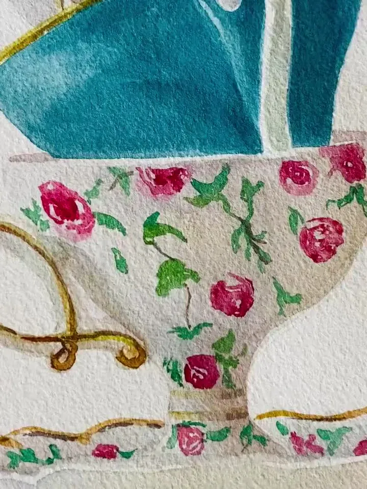 Tea Cups, Kitchen Art Wall Art, Kitchen Wall Decor Vintage Tea Cup Gift For Tea Lovers Tea Party DEecor Living Room Art Tea Wall Giclee