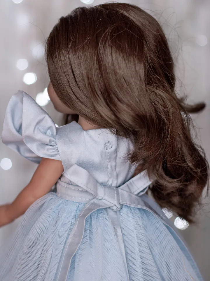 Paola Reina clothes, Silk dress, shoes, underwear, tulle skirt, Paola Reina dress, 13 inch doll clothes, Doll clothing