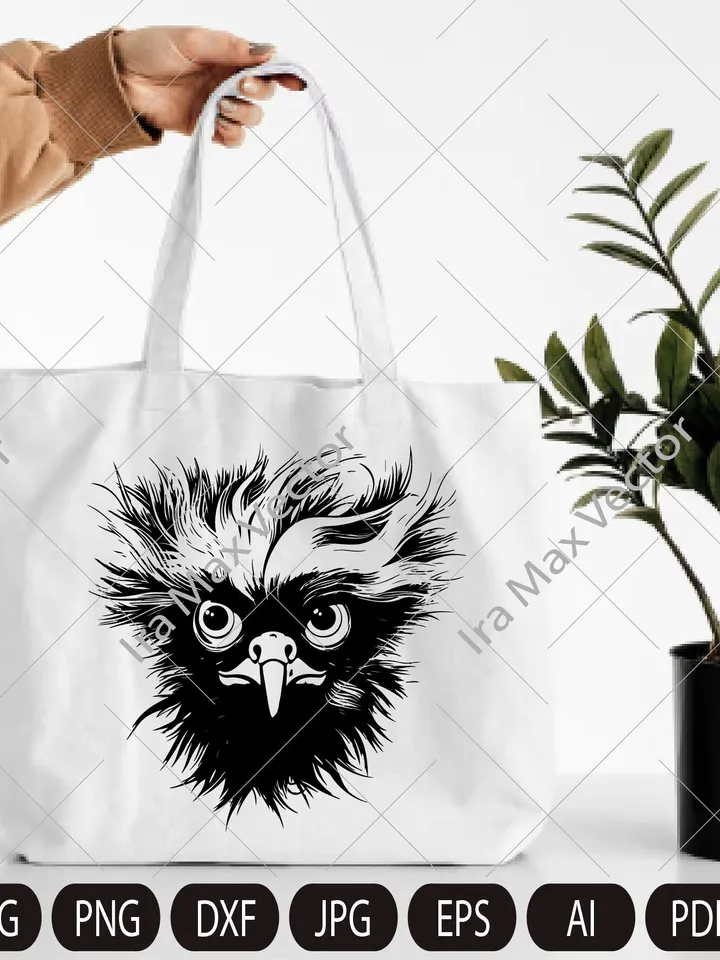 Silkie hen svg,Angry birds svg, Silk rooster svg,Silkie bird svg ,FUNNY SILKIE HEN Digital image, Silkie chick, bird, hen, cock,angry hen