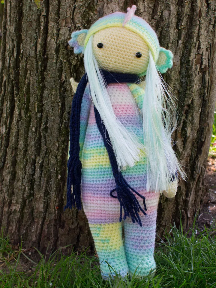 Lalylala dragon figurine, stuffed animal dragon toy, crochet lalylala doll, plushie doll amigurumi, handmade doll