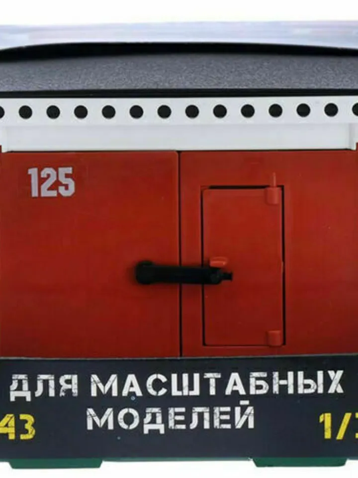 Garage Form with lifting gate for large-scale products, blue, scale 1:43, 1:36