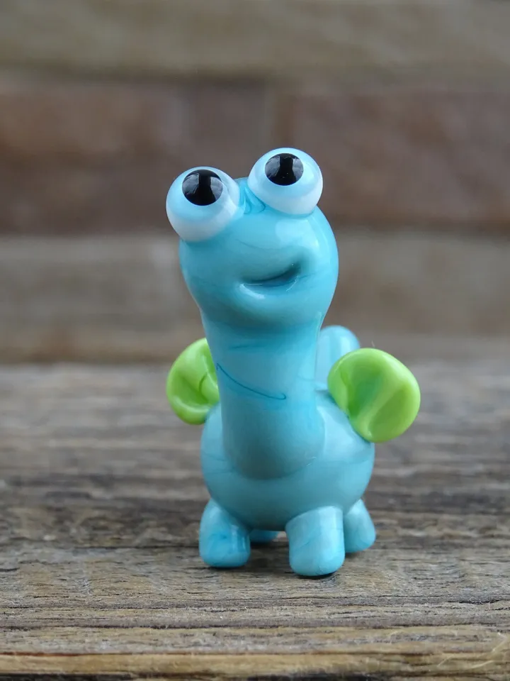 DINOSAUR ORNAMENTS Dinosaur figurine Glass dinosaur decor Miniature Dinosaur gift Dino figurine Glass figurines Tiny glass animals Dragon