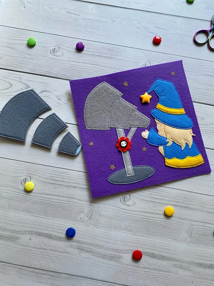 Quiet Book and Montessori toy for baby. A scientific book for children from 1 to 3 years old. Educational book