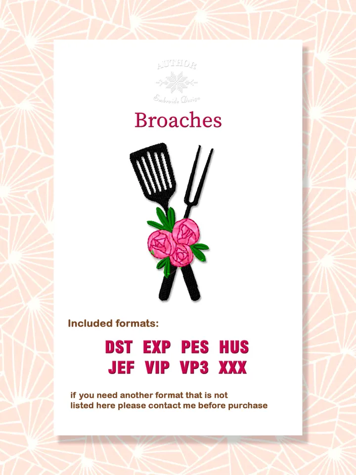 Kitchen utensils embroidery designs Machine embroidery pattern 3 size, Grilling apron embroidery files, Kitchen towel embroidery designs #R6
