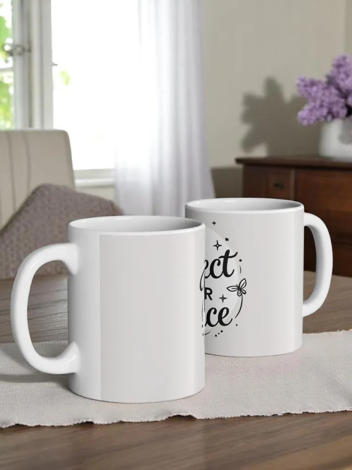 Protect Your Peace Ceramic Mug, Inspirational Coffee Cup, Self-Care Gift, Motivational Tea Mug, Mindfulness Present, Cozy Drinkware