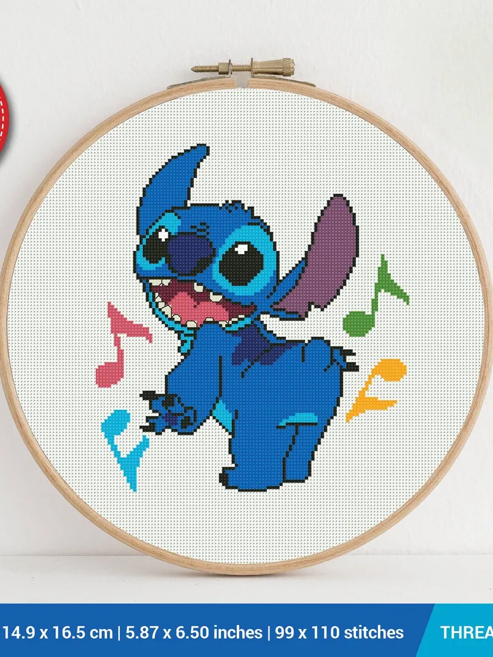 Lilo and Stitch Notes Cross stitch pattern | Embroidery Pattern | Instant Download | Embroidery Designs