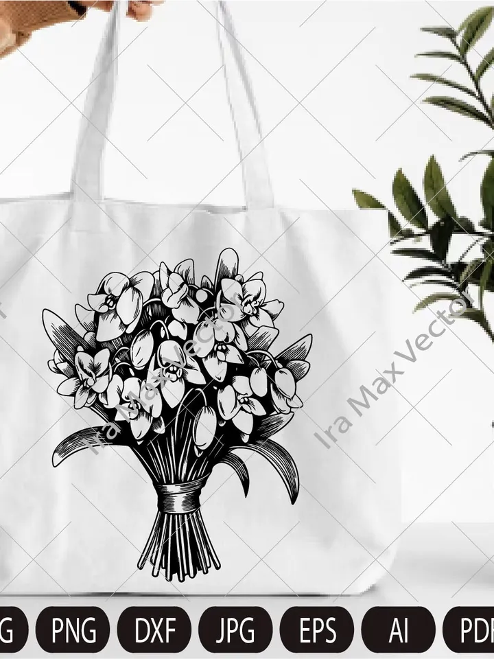 Snowdrop Svg, Snowdrop Flower, Flower Outline Svg, Floral Coloring Page Svg, Snowdrop Clipart, Birth Flower Svg, Snowdrop Cut File, Png, Dxf