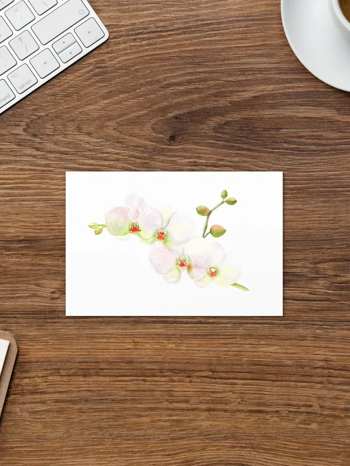 Orchid One Of A Kind Greeting Card  Folded Blank Card for Birthday, Anniversary, Graduation Happy Birthday  For Plant Lovers Watercolor Art