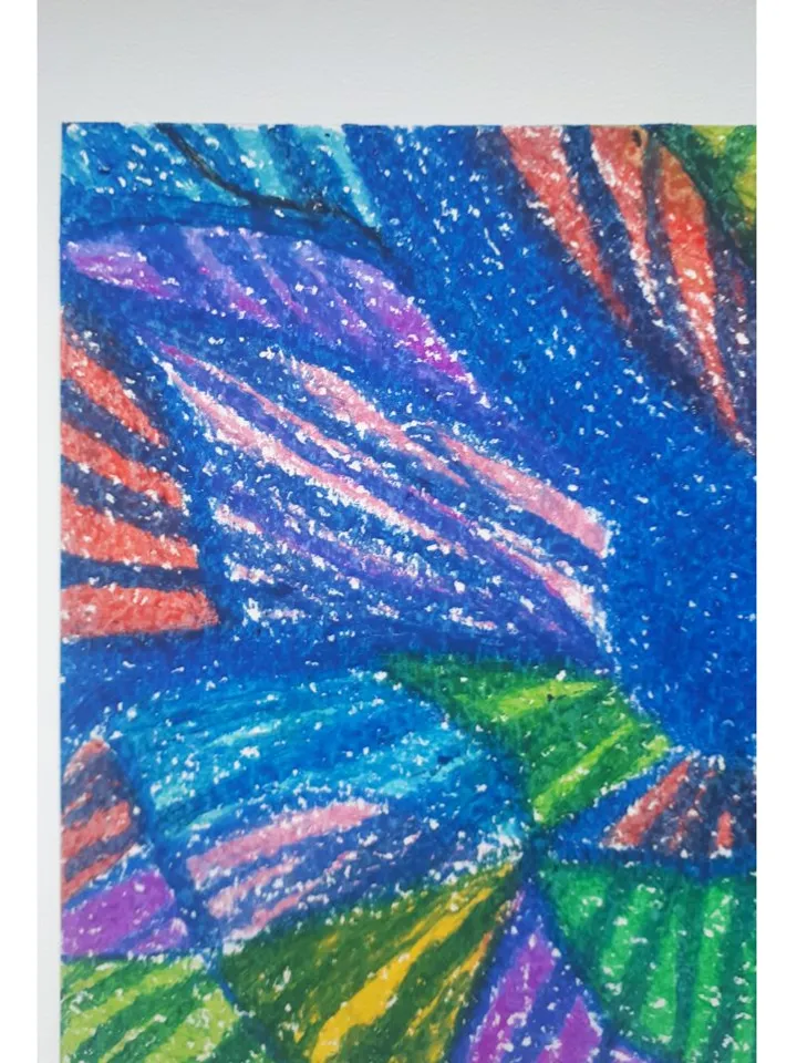 Abstraction #2027, Abstract Art Pastel Drawing, Modern Artwork, Contemporary