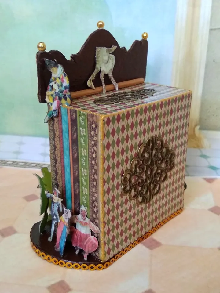 Puppet show. Vintage circus. Circus with illumination.