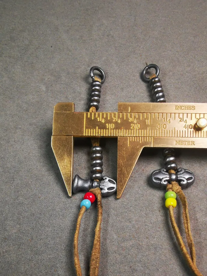 Gandhanra Handmade Tibetan Buddhist Mala Counters,Prayer Bead Counters,with Dorje and Vajra, Made of Cold Iron