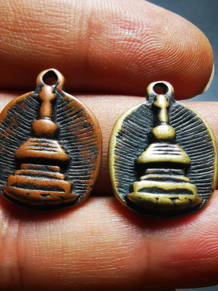 Gandhanra Handmade Mala Counter Pendant,Stupa, Pagoda, Prayer Beads Accessories,Made of Brass