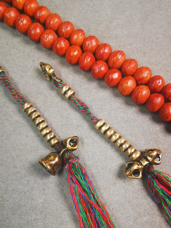 Gandhanra Handmade Tibetan Buddhist Mala Counters,Prayer Bead Counters,with Dorje and Vajra Pendant,Made of Brass