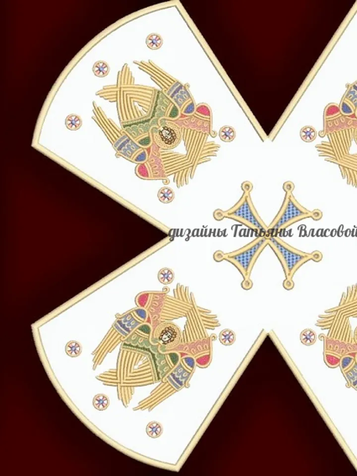 "Seraphim multicolor" design for machine embroidery.