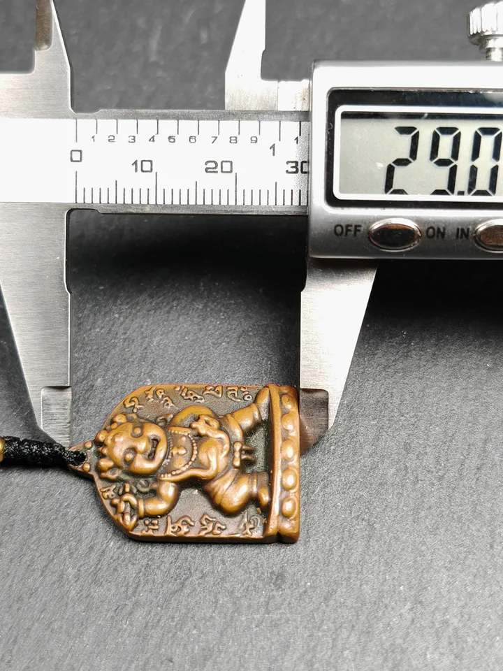 Gandhanra Vintage Tibetan Buddhism Statue Pendant,Vajrapani Amulet Badge,the Protector and Guide of Gautama Buddha,Made of Copper