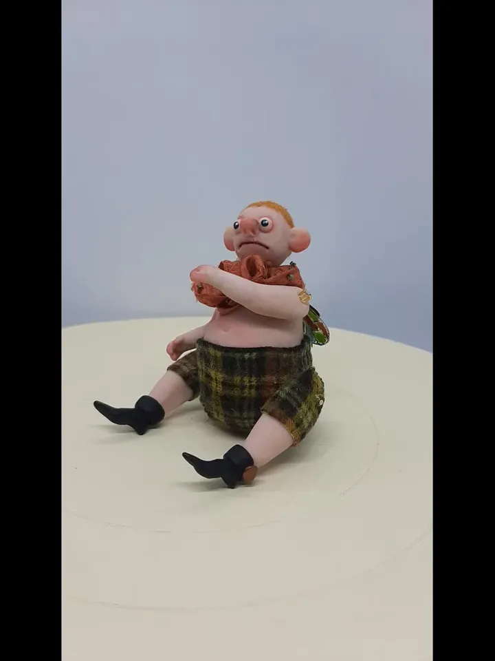 Miniature Whimsical Elf called Giant Handmade OOAK Art doll collectible
