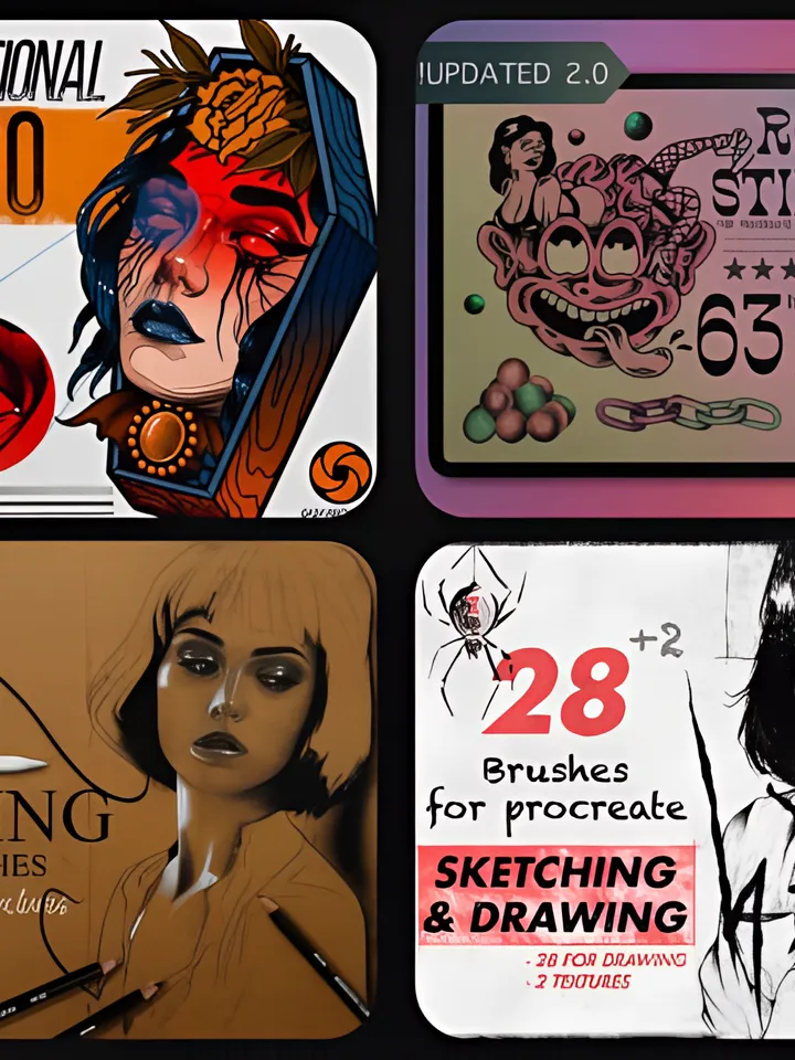 650 Procreate Brushes Mega Bundle