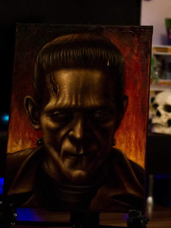 Oil painting Frankenstein