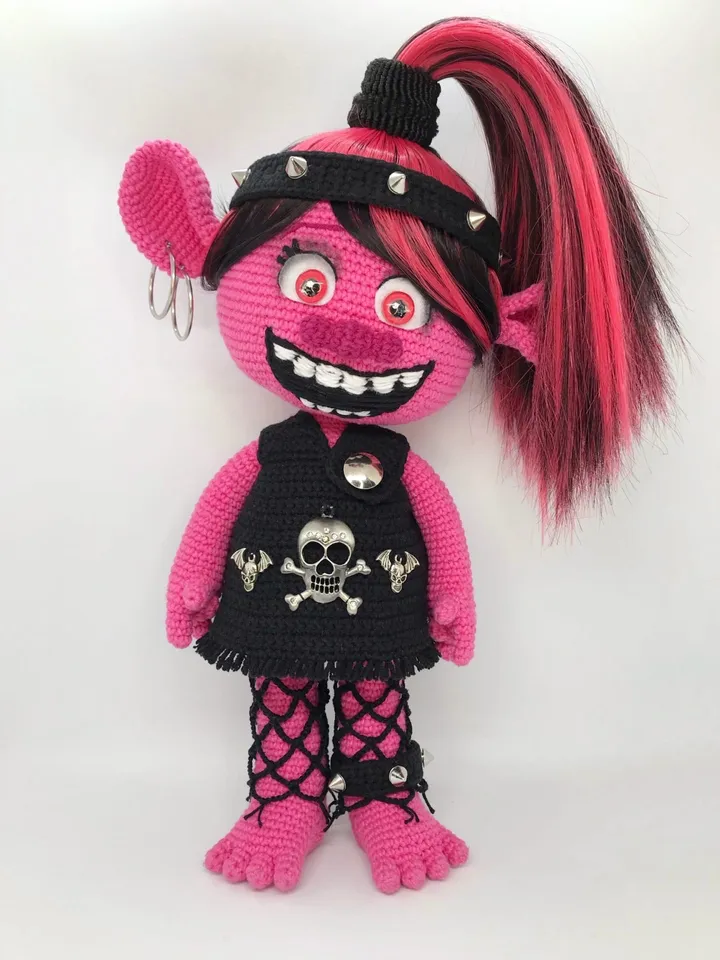 Digital Download - PDF. Crochet pattern Poppy-Troll. DIY amigurumi toy tutorial