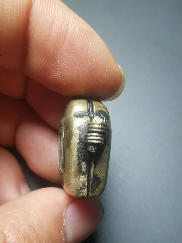 Gandhanra Antique Handmade Gau Ghau Shrine, Mini Tibetan Buddhist Altar Amulet Pendant