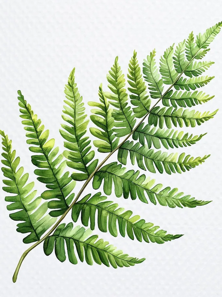 12 Forest Fern Leaves PNG bundle, Printable Watercolor Fern Clipart for sublimation, Digital download, Paper craft, junk journals