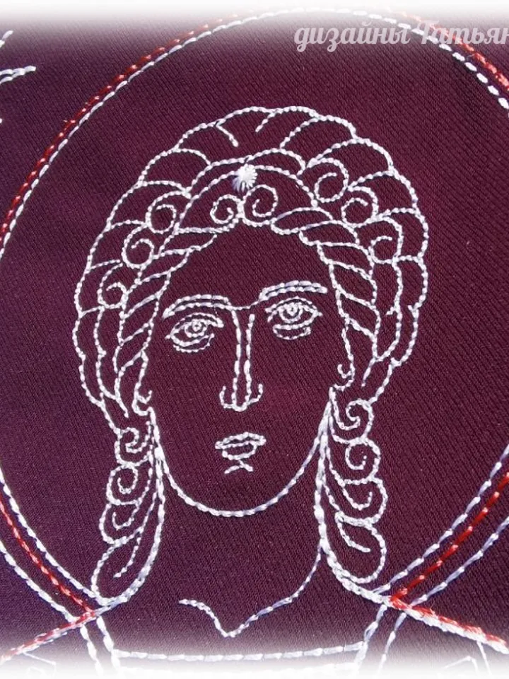 Angel design for machine embroidery