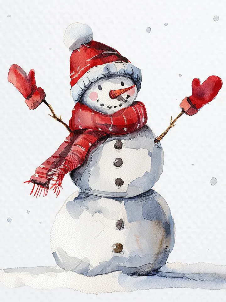 18 Winter Snowman PNG Bundle, Christmas Clipart, Printable Watercolor clip art for sublimation, High Quality PNGs, Paper craft, junk journal