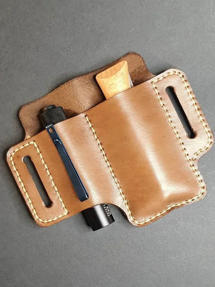 Leather EDC Tool Holster, leather belt organizer, Leather Multitool Sheath fast&easy Tutorial DIY Leather Patterns