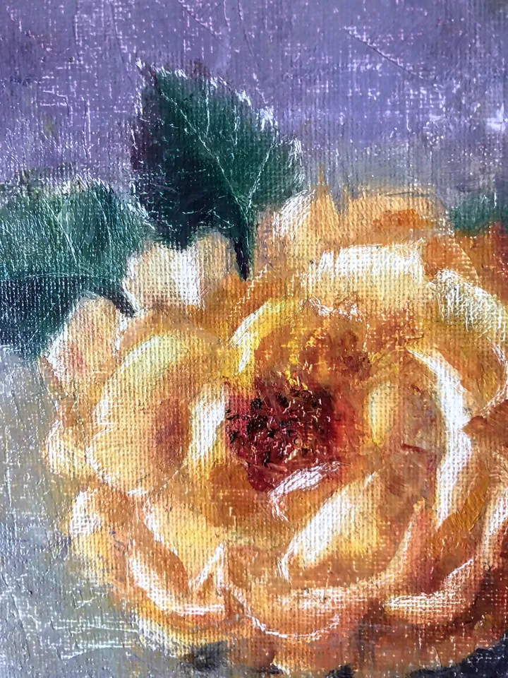 Roses Oil Painting Original Still Life Teacup Painting
