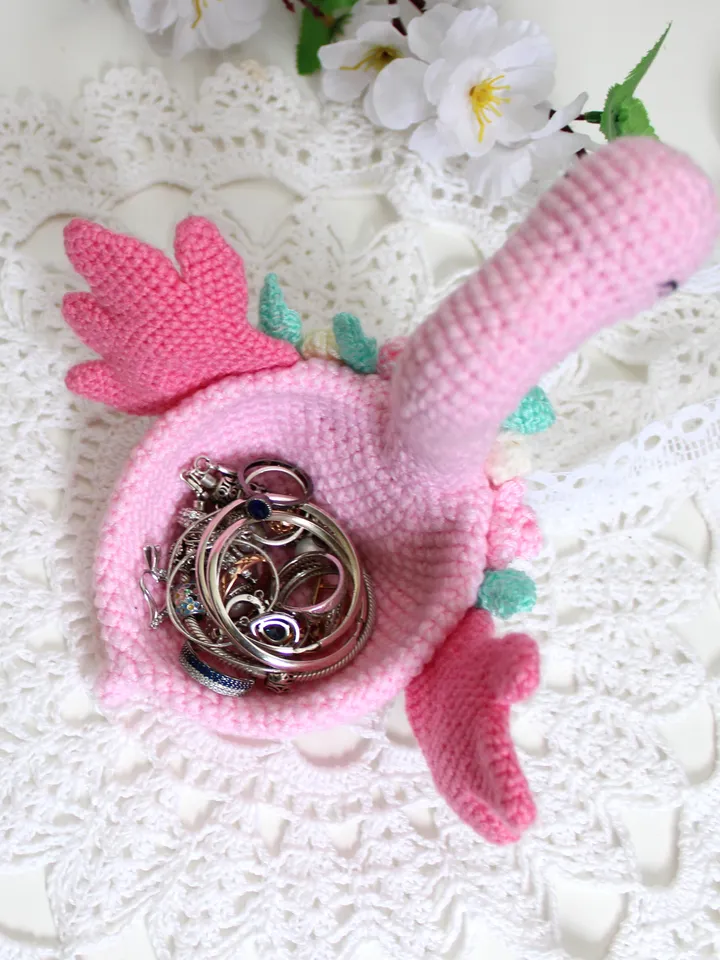 Pin cushion pattern pdf Flamingo crochet gift for grandma Pincushion amigurumi