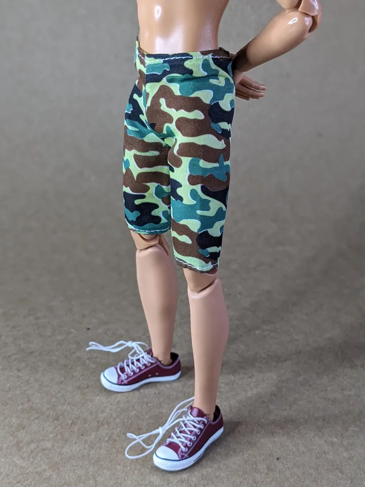 Camo shorts for for 12 inch fashion male dolls